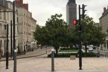 Habillage de vitrines de commerces du centre-ville de Nantes