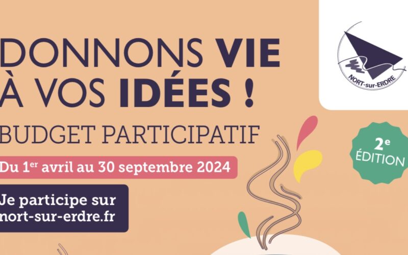 Budget participatif Nort-sur-Erdre : 2 semaines pour déposer un projet