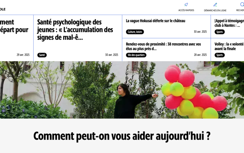 Nantes Métropole et Nantes dévoilent un nouveau site en commun.