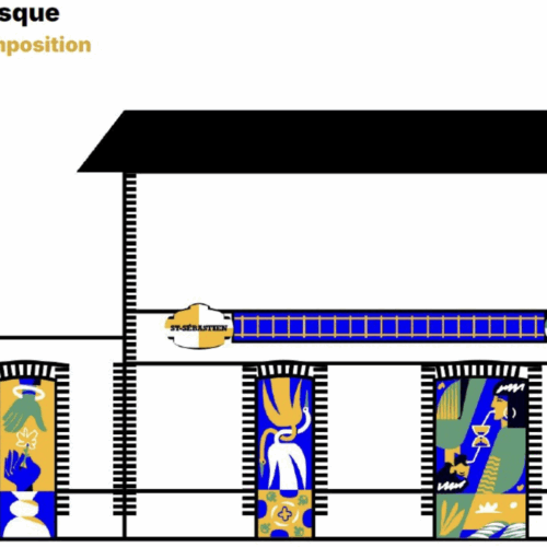 La Gare de Vertou : Fresque et mobiliers urbains