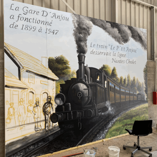 L’artiste Diana Taubin restaure ses peintures murales